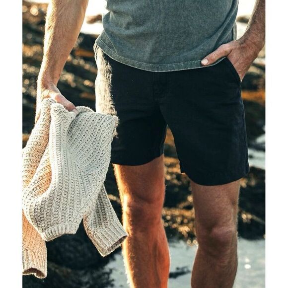 Taylor Stitch The Morse Short Mens 28 In Navy Blue Slub Linen Blend Gorpcore - Picture 3 of 10